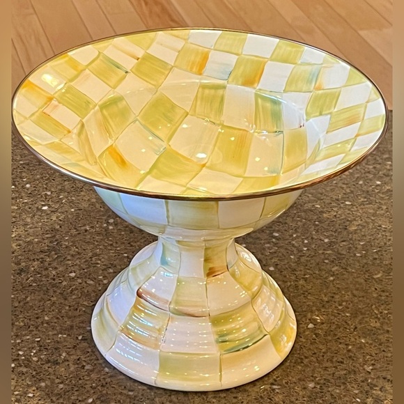 MaKenzie—Childs Checkered 7 Piece Set, Ice bucket, tray, 3/ small & 1 Large dish - Picture 14 of 15